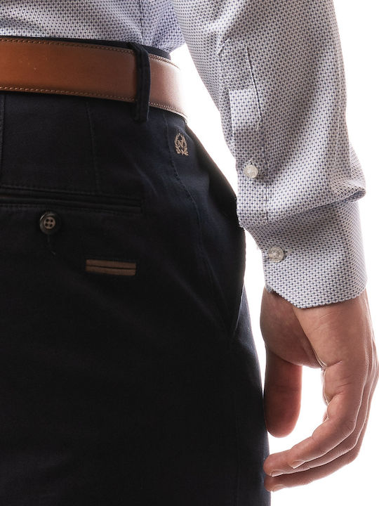 Trousers Chino Elastic in Regular Fit Navy Blue