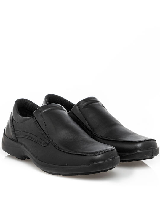 Imac Men's Leather Loafers Black