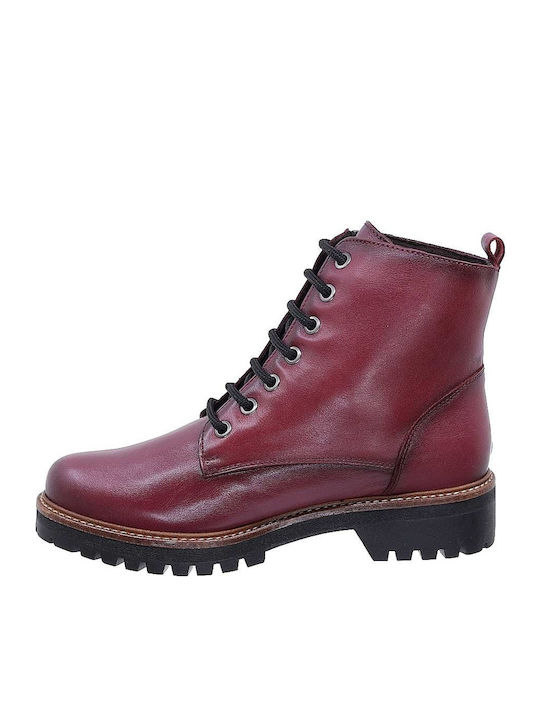 Ghete Damă de Piele Burgundy