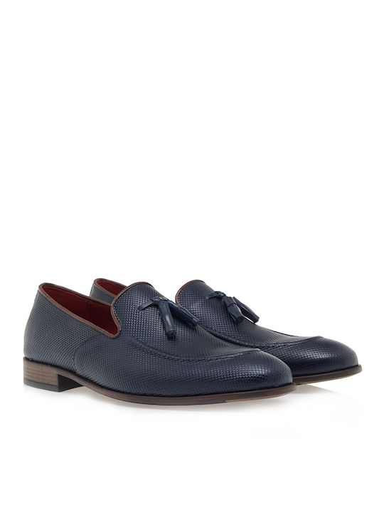 Raymont Men's Leather Loafers Blue