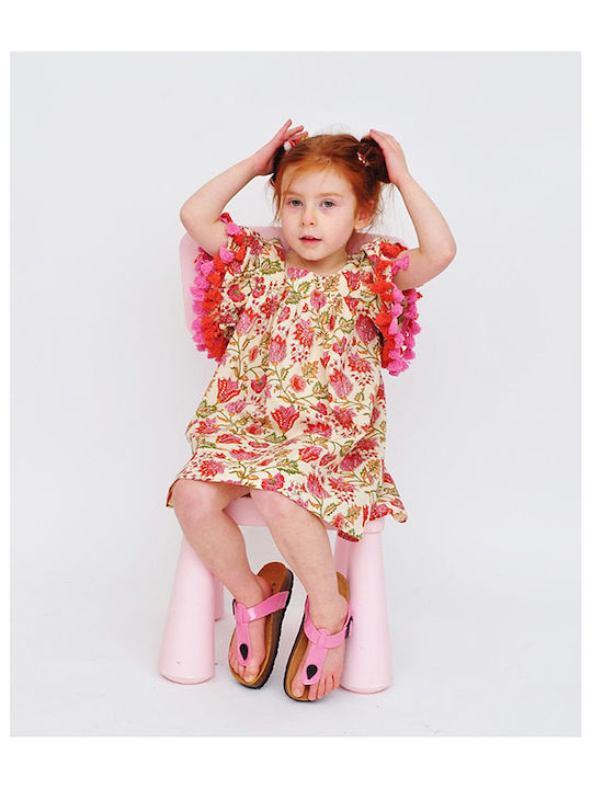 Rochie pentru Copii Mâneca scurta Floral Multicolor