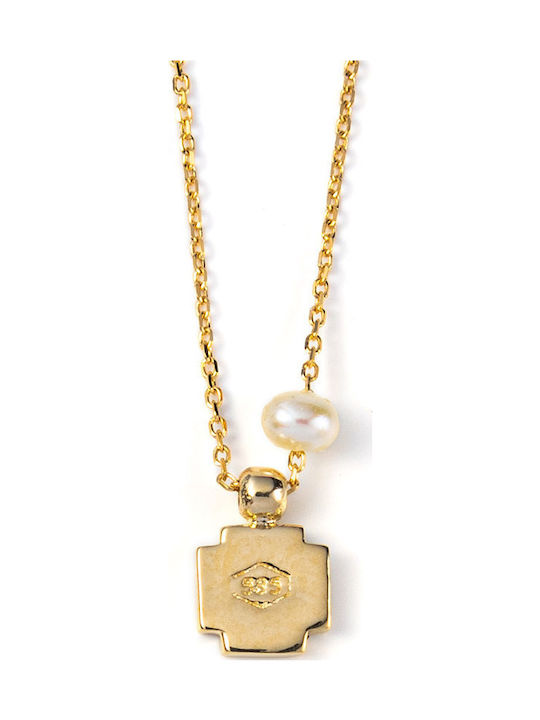 George Art Jewels Χρυσός Σταυρός 14Κ με Αλυσίδα