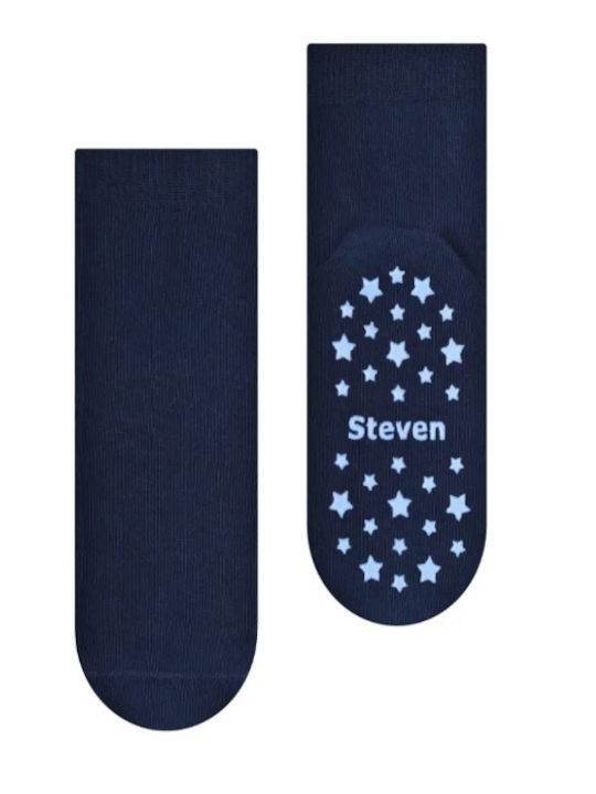 Steven Non-slip Kids' Long Socks Blue 2 Pairs
