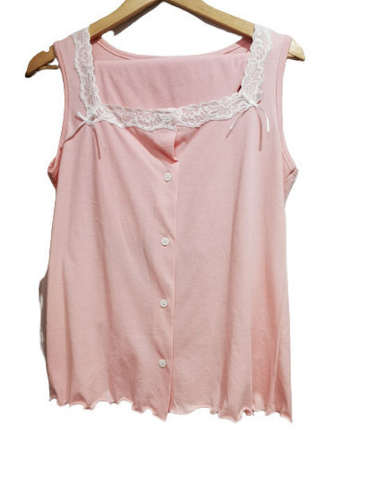 Relax Lingerie Summer Women's Pyjama Set Cotton Pink