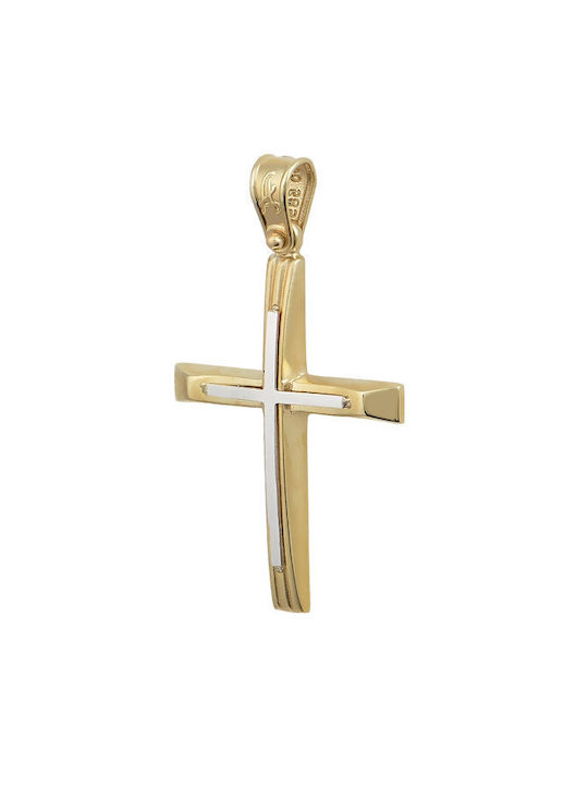 Savvidis Gold Kreuz 14K mit Kette