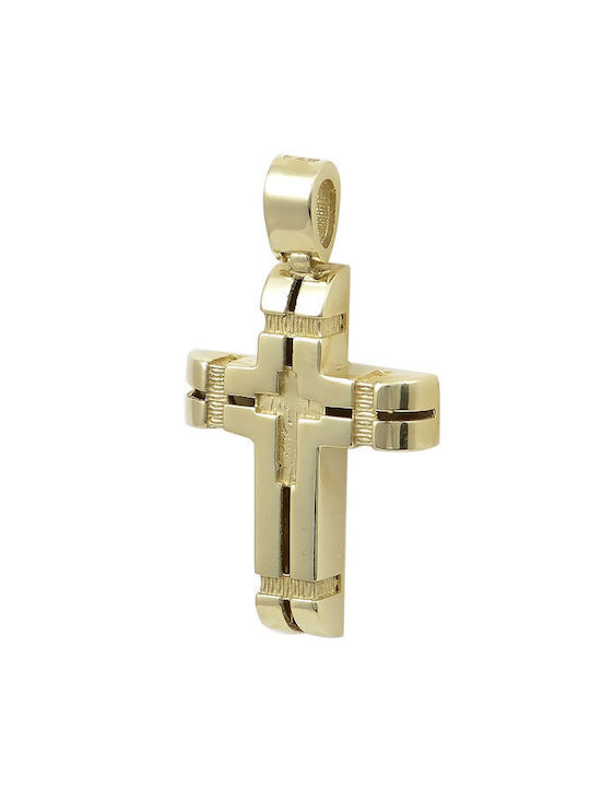 Savvidis Gold Kreuz 14K mit Kette