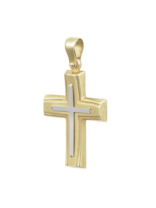 Savvidis Gold Kreuz 14K mit Kette