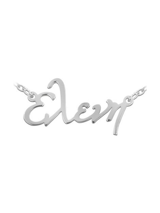 Personal Jewel Necklace Name from Gold Plated Silver