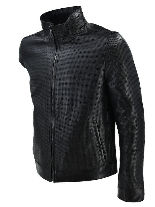 Leather Winter Jacket Black
