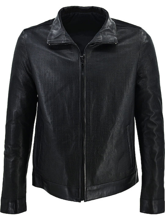 Leather Winter Jacket Black