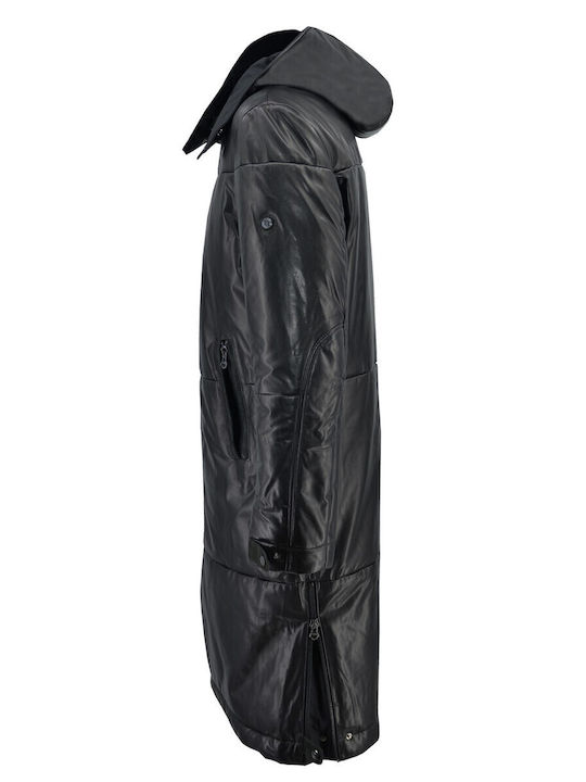 Leather Winter Jacket Black