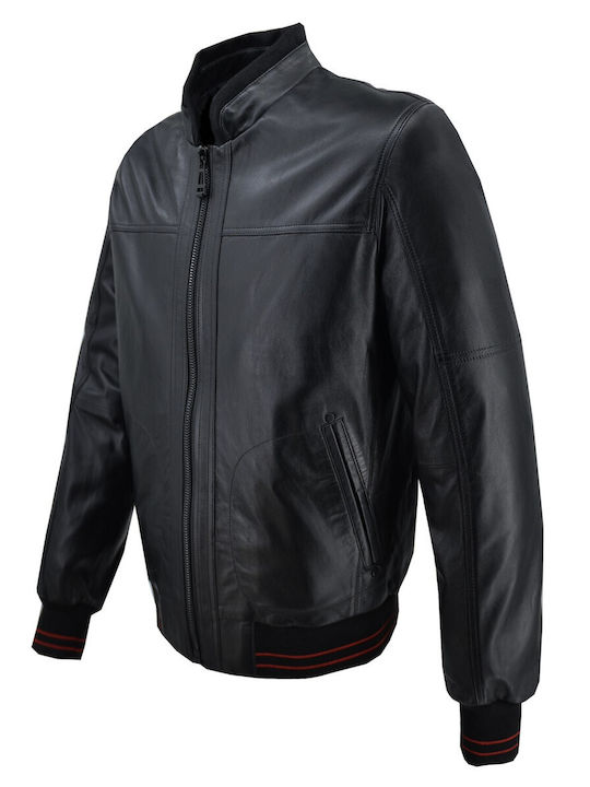 Δερμάτινα 100 Herren Jacke Leder Schwarz