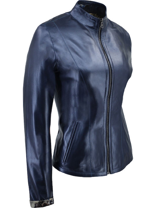 Damen Bikerjacke Marineblau