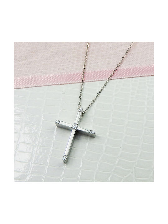 Polytimo Rose Gold Cross 14K with Chain