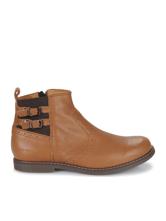 Kids Boots with Zipper Brown