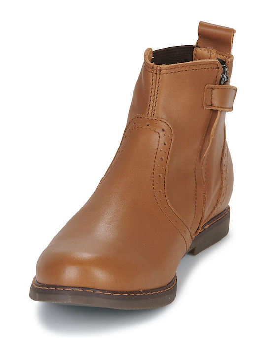 Kids Boots with Zipper Brown