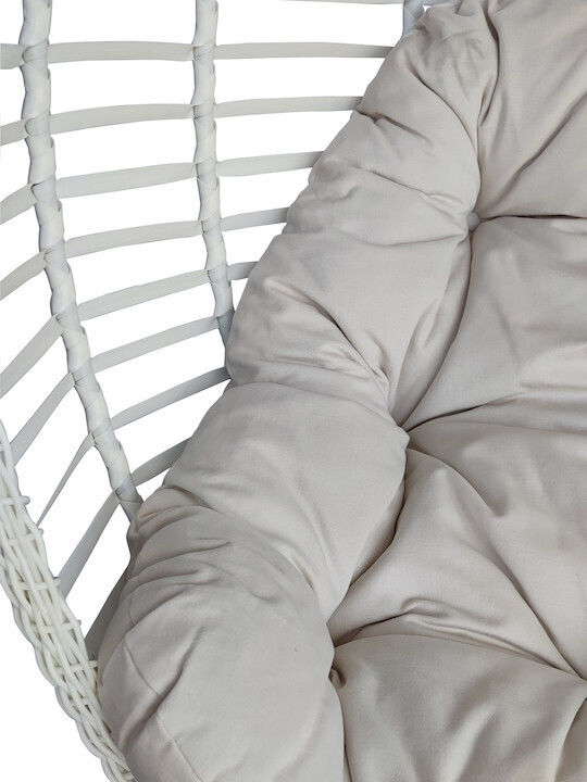 Φωλιά με Βάση Rattan Μ116xΠ116xΥ198cm Λευκή Φωλιά με Βάση Rattan Μ116xΠ116xΥ198cm Λευκή