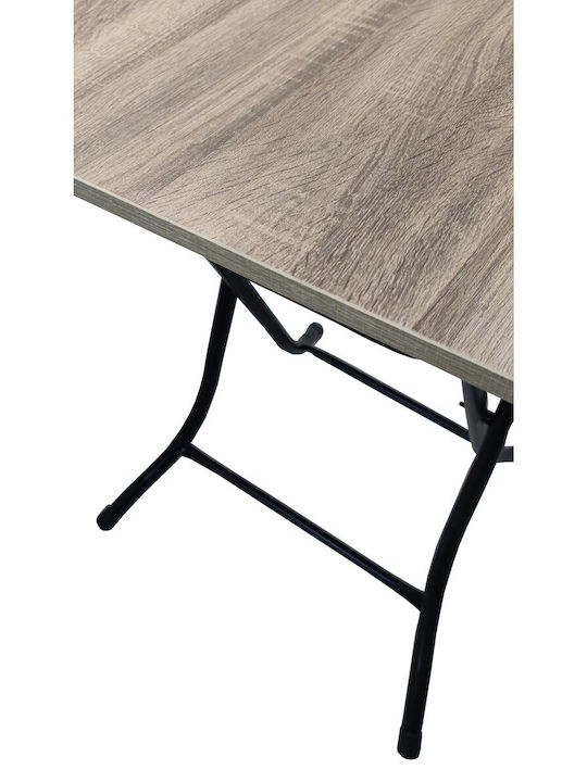 Table Kitchen Collapsible Wooden with Metal Frame The product description does not mention colour. 70x50x73cm