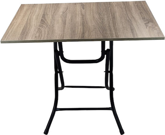 Table Kitchen Collapsible Wooden with Metal Frame The product description does not mention colour. 70x50x73cm