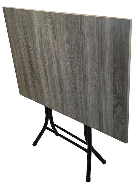 Table Kitchen Collapsible Wooden with Metal Frame The product description does not mention colour. 70x50x73cm