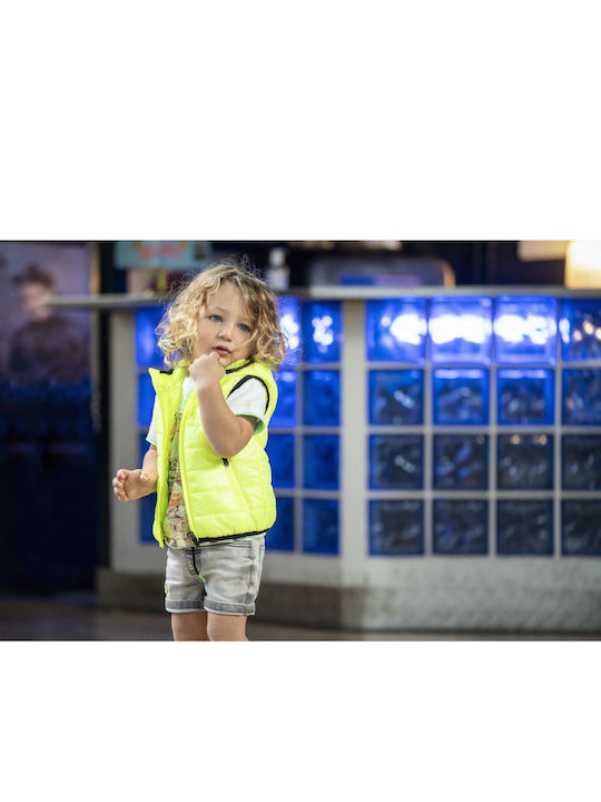 Kids' Casual Jacket Sleeveless Short with Hood Green