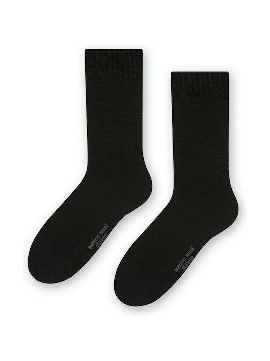 Steven Men's Solid Color Socks Black