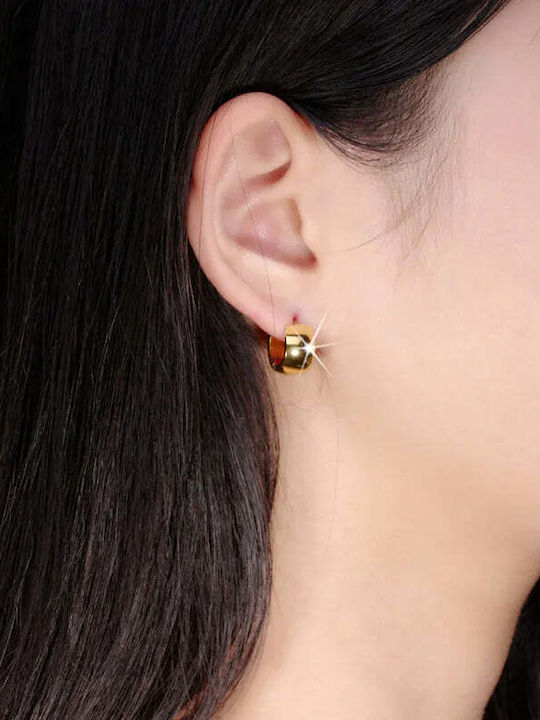 Charmy Earrings Hoops made of Steel Gold Plated