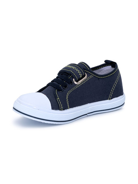Παιδικά Sneakers με Σκρατς Navy Μπλε