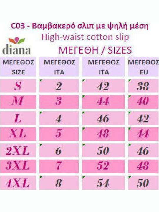 Talie înaltă Femei Slip 3Pack Albe