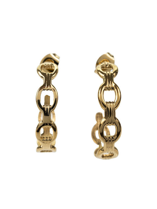 FantazyStores Earrings Hoops Gold Plated