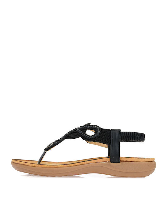 Flache Sandalen für Damen in Schwarz Farbe