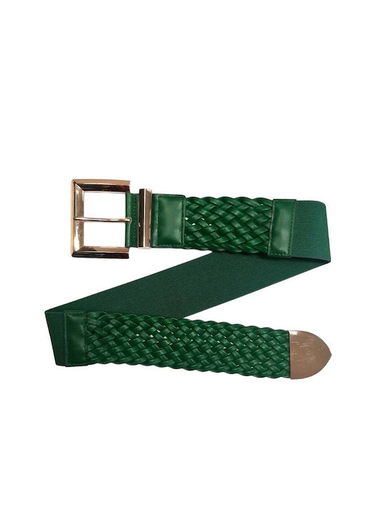 Elastic Women's Belt Green