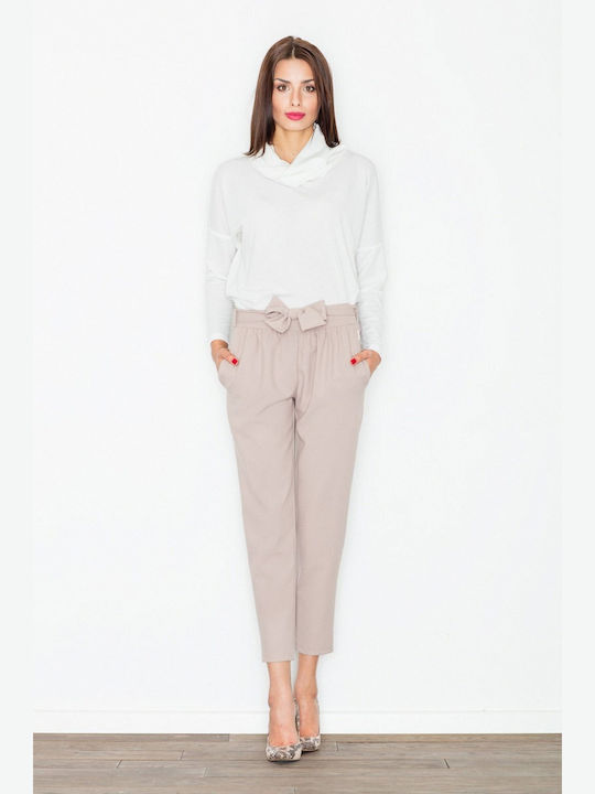 Figl Women's Fabric Trousers Beige