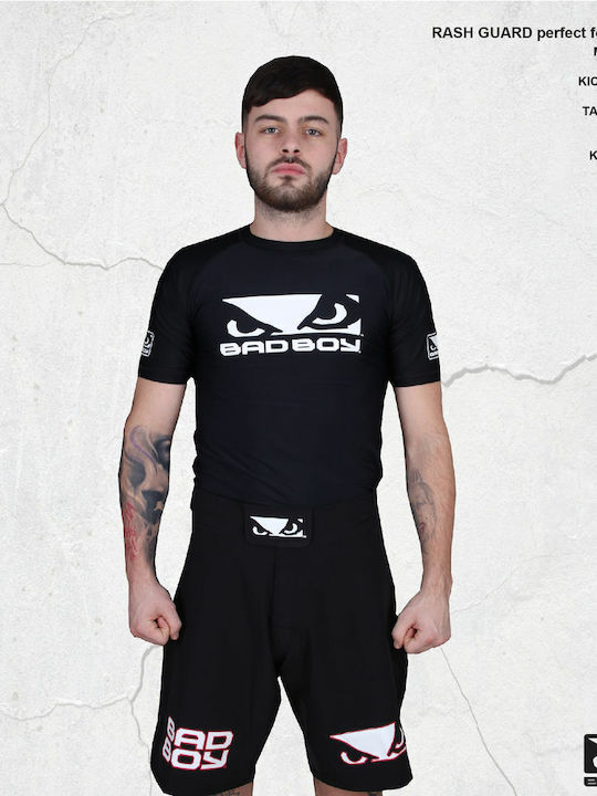 Bad Boy Herren Kurzärmlig T-Shirt BBF00005 für Jiu-Jitsu Schwarz