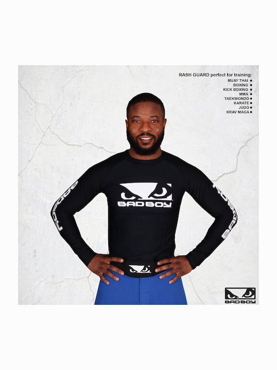 Bad Boy Long Sleeve Shirt BBF00007 for Jiu-Jitsu Black