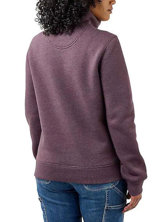 Carhartt Women's Blouse Cotton Long Sleeve with Zipper Purple