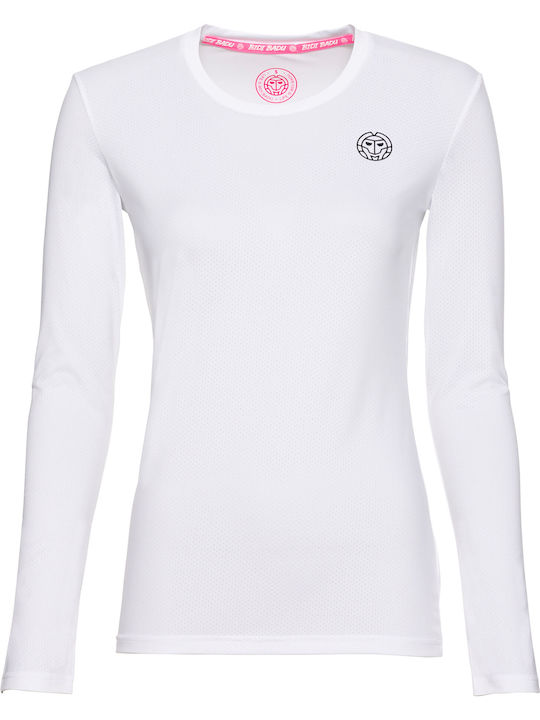 Bidi Badu Women's Athletic Blouse Long Sleeve White