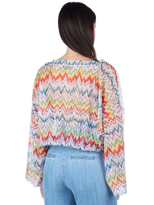 Missoni Damen Bluse Langärmelig Mehrfarbig