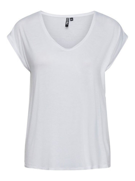 Pieces Γυναικείο T-shirt Λευκό