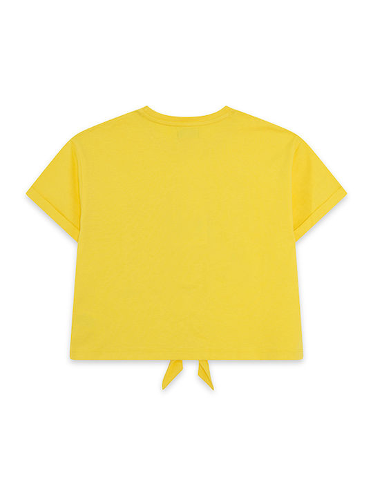 Nath Kids Παιδικό Crop Top Κοντομάνικο Κίτρινο