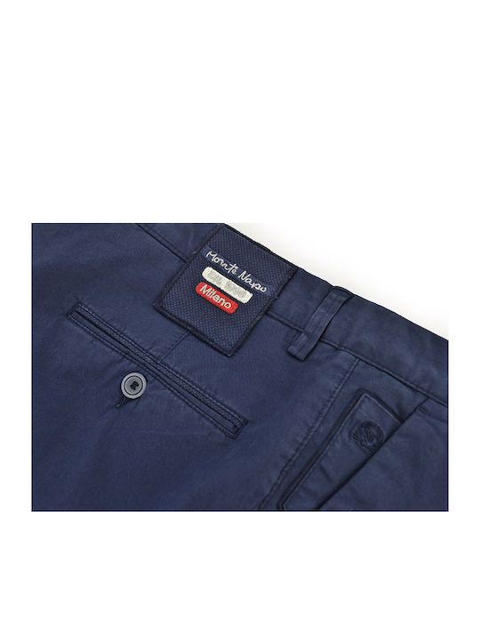 Monte Napoleone Men's Shorts Chino Navy Blue