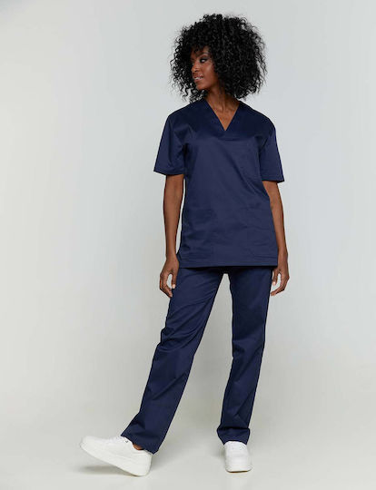Velilla Unisex Ιατρική Μπλούζα Navy Μπλε