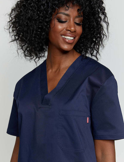 Velilla Unisex Ιατρική Μπλούζα Navy Μπλε
