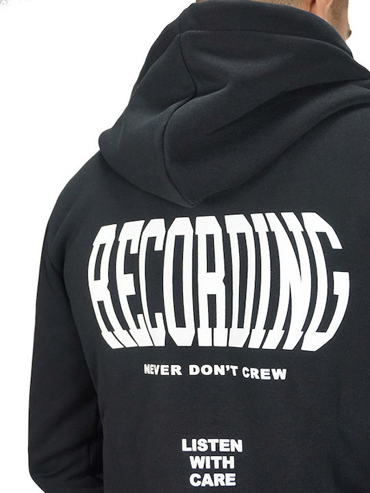 Sweatshirt Für Herren Mit Kapuze Schwarz