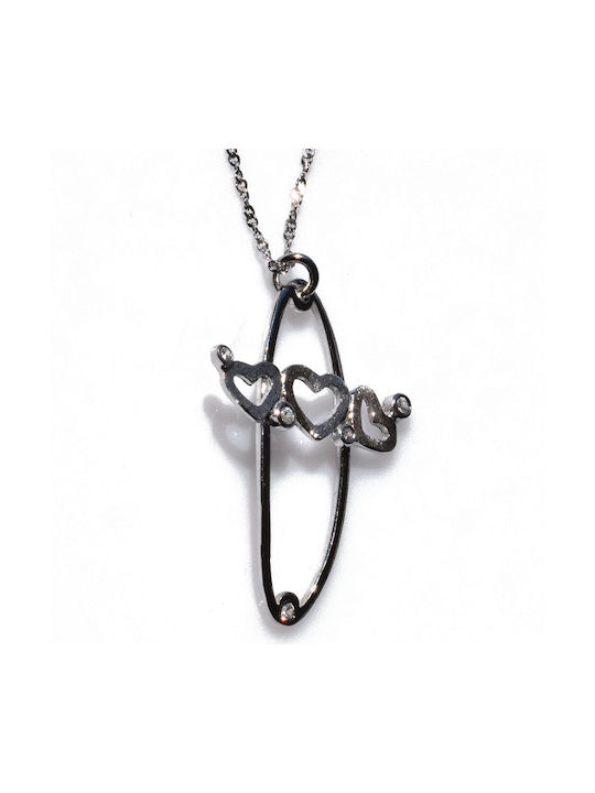 Bizoutaki Cross from Rose Silver with Chain