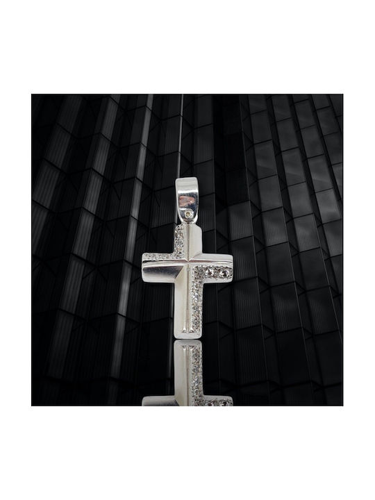 Mentzos White Gold Cross 14K