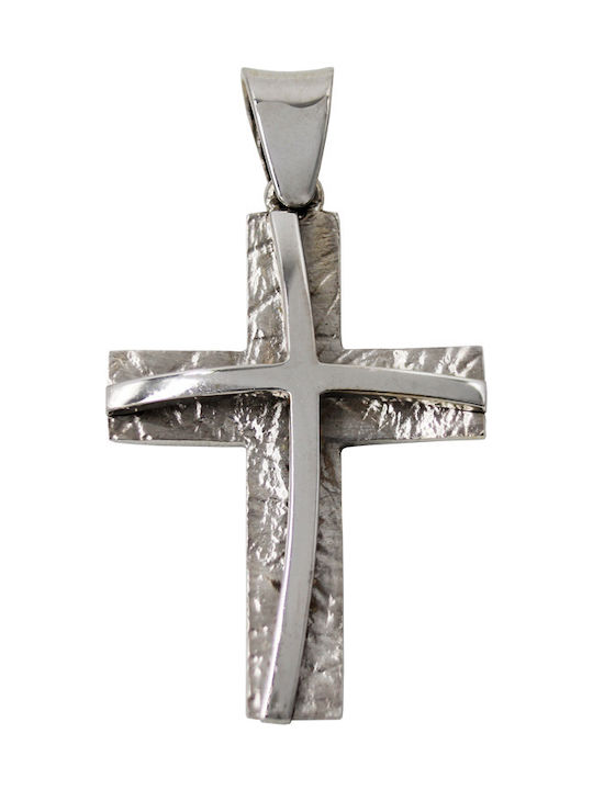 Roloi Kaliamanis Men's White Gold Cross 14K Double Sided