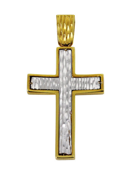 Roloi Kaliamanis Men's White Gold Cross 14K Double Sided