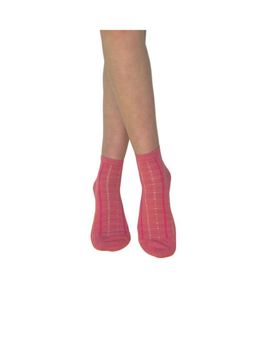 Inizio Damen Gemusterte Socken Rosa 1Pack