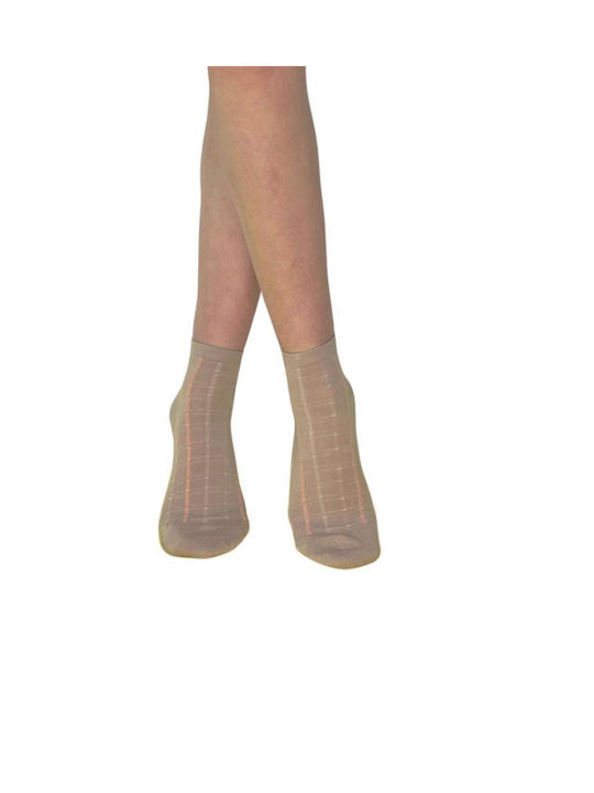 Inizio Women's Patterned Socks Beige